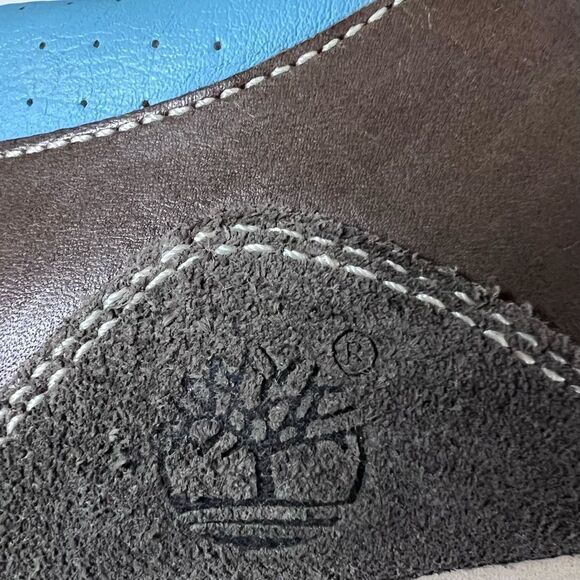 Timberland Sneakers Brown Blue Suede Leather Size 10 - Picture 9 of 9